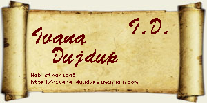 Ivana Dujdup vizit kartica